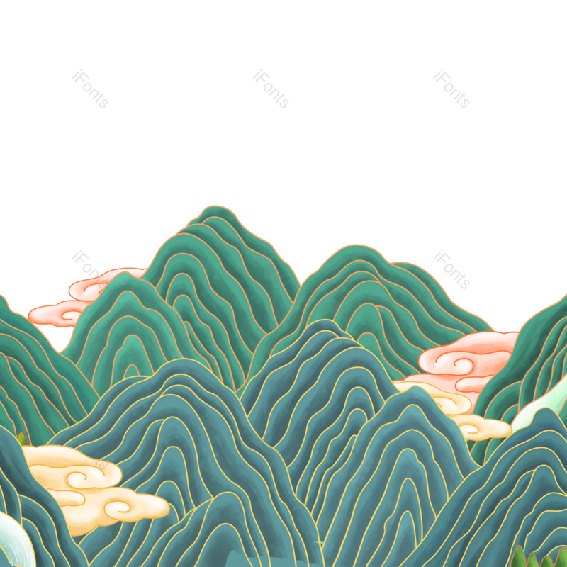 山水图片,风景元素,山脉PNG,山峰免抠素材